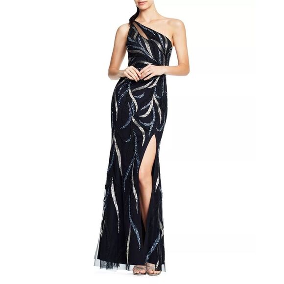 Aidan Mattox Dresses & Skirts - Aidan Mattox Womens Beaded Gown Asymmetrical Dress, NWT
